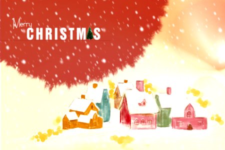 Merry christmas lettering. Free illustration for personal and commercial use.