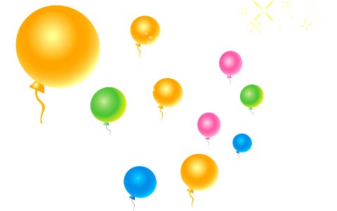 background with multicolored balloons. Free illustration for personal and commercial use.
