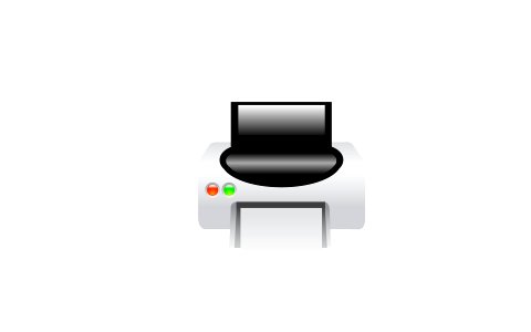 Realistic printer. Illustration on white background for design. Free illustration for personal and commercial use.
