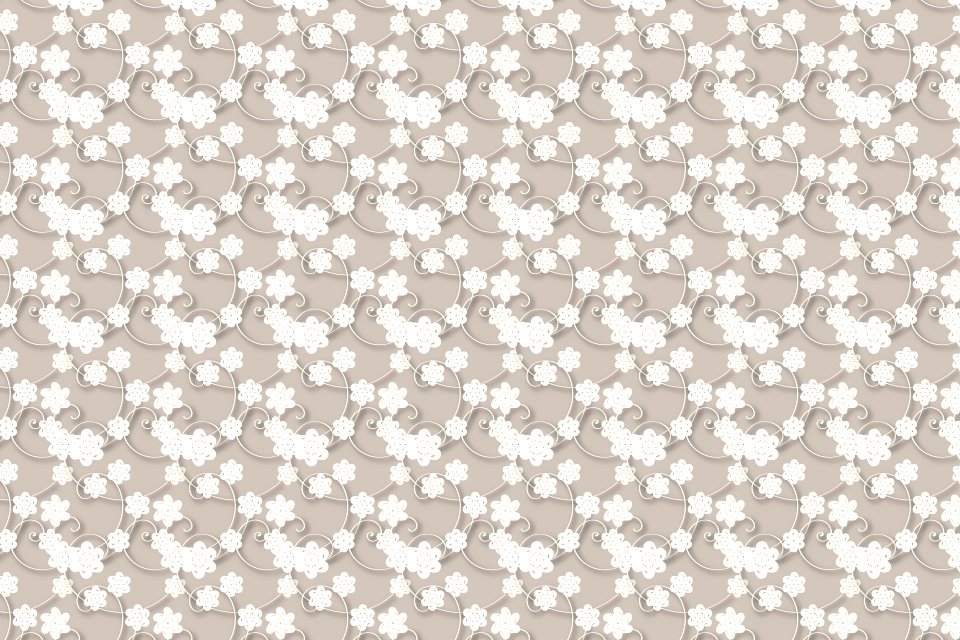 Paper flowers patter. Free illustration for personal and commercial use.