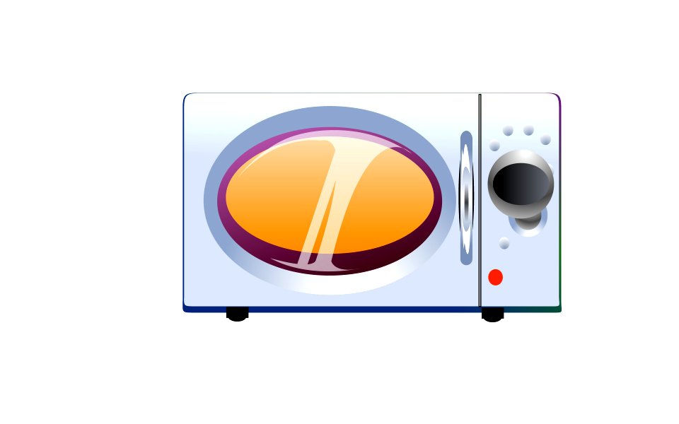 Microwave oven icon on a white background. Free illustration for personal and commercial use.