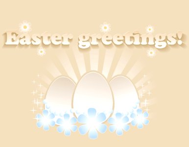 Easter Greetings!. Free illustration for personal and commercial use.