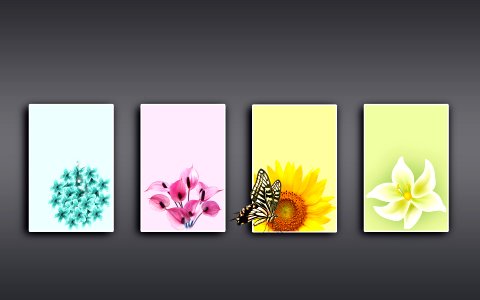 Flower vector background brochure template. Vector design .. Free illustration for personal and commercial use.