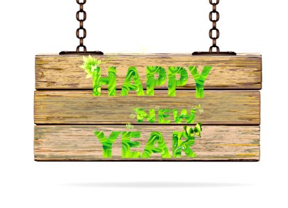 Happy New 2016 Year-wooden sign background. Free illustration for personal and commercial use.