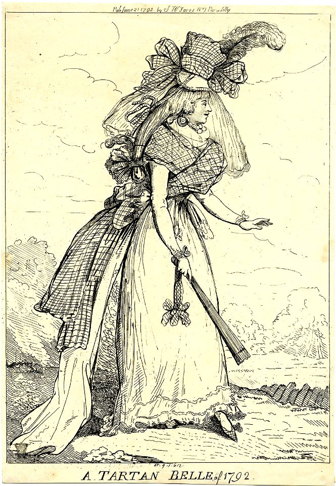 A tartan belle of 1792 (BM 1851,0901.612)