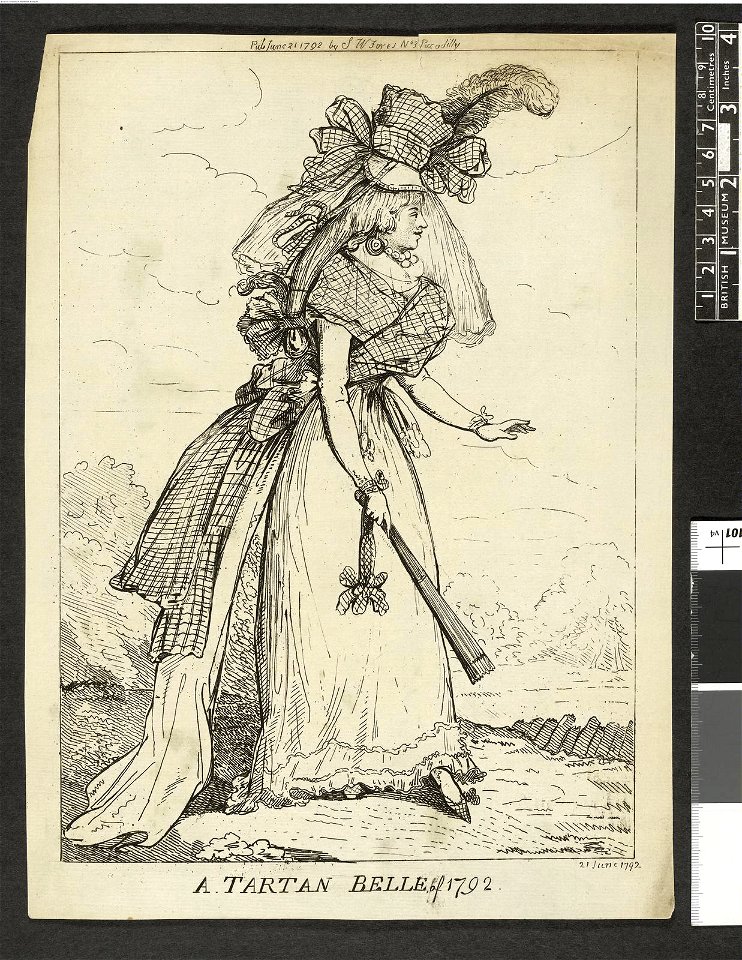 A tartan belle of 1792 (BM 1868,0808.6216 1)