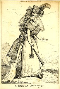 A tartan belle of 1792 (BM 1868,0808.6216)