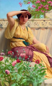 A tryst, by John William Godward