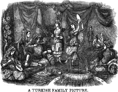 A turkish family picture. Travels in Circassia, Krim-tartary, &c. Free illustration for personal and commercial use.