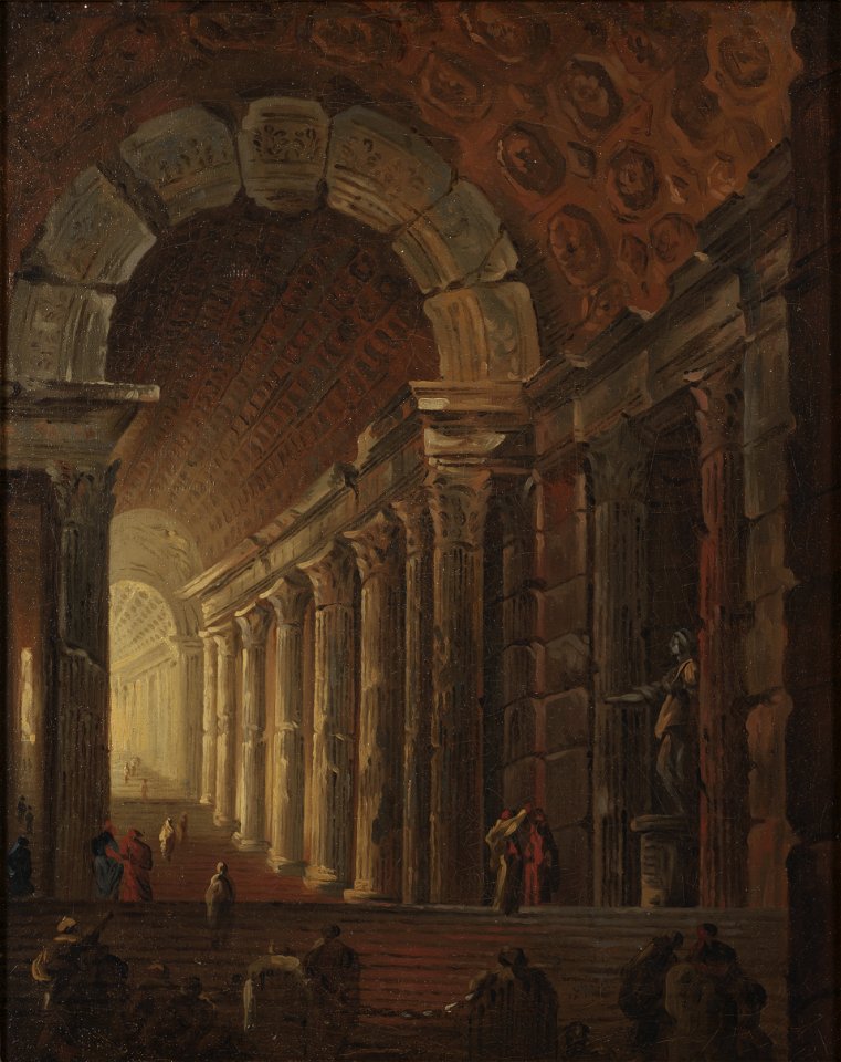 A Vaulted Staircase. Architectural Piece (Johan Gottlob Brusell) - Nationalmuseum - 21910