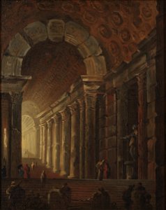 A Vaulted Staircase. Architectural Piece (Johan Gottlob Brusell) - Nationalmuseum - 21910