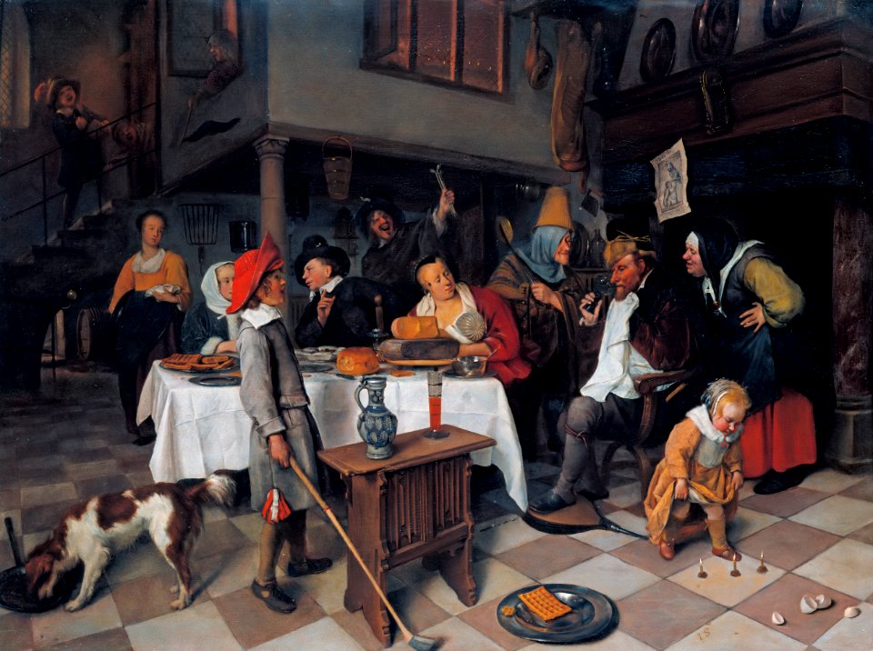 A Twelfth Night Feast - ‘The King drinks’, by Jan Steen