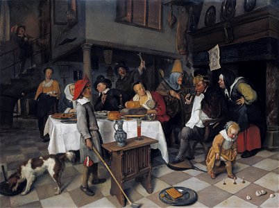 A Twelfth Night Feast - ‘The King drinks’, by Jan Steen