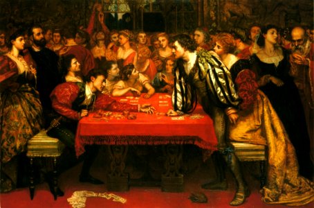 A Venetian Gaming-House in the Sixteenth Century by Valentine Cameron Prinsep