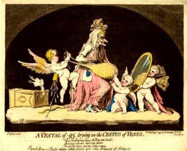 A vestal of -93, trying on the cestus of Venus. (BM 1851,0901.650)
