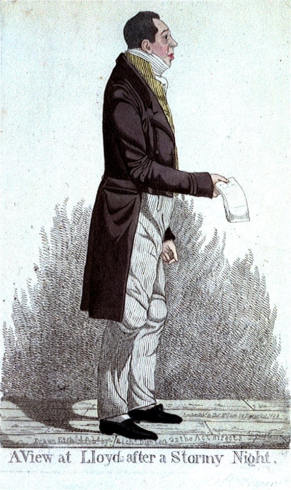 A View at Lloyds after a Stormy Night (caricature) RMG PW3532