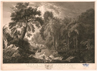 A view in the Island of Jamaica, of the spring-head of Roaring River on the estate of William Beckford esqr. - drawn on the spot, and painted by George Robertson ; engraved by James Mason. LCCN91727542