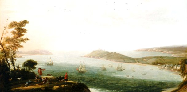 A View of Falmouth Harbour, circa 1678 RMG BHC4166