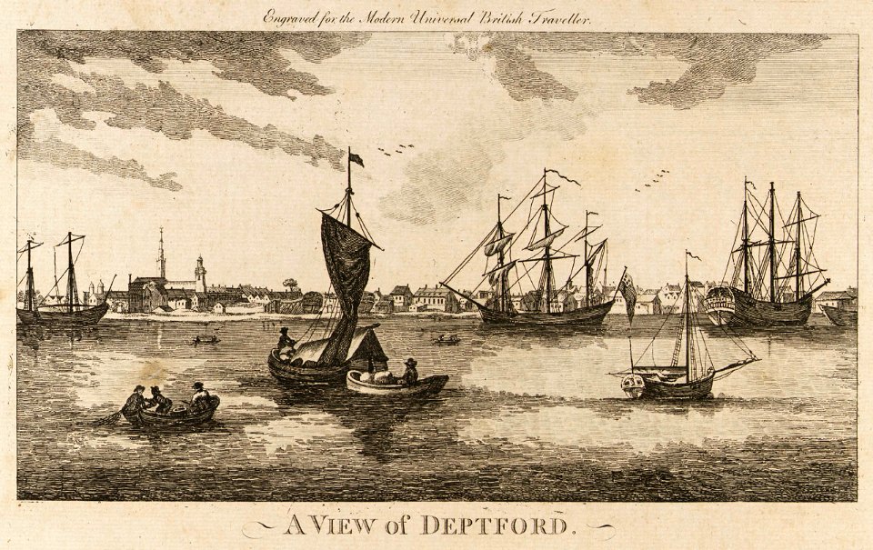 A View of Deptford. Engraved for the Modern Universal British Traveller RMG PU1048