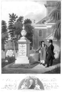 A view of Cooke's tomb in St. Paul's Church yard, N. York - painted and engraved by I.R. Smith, New York. LCCN2012648947. Free illustration for personal and commercial use.