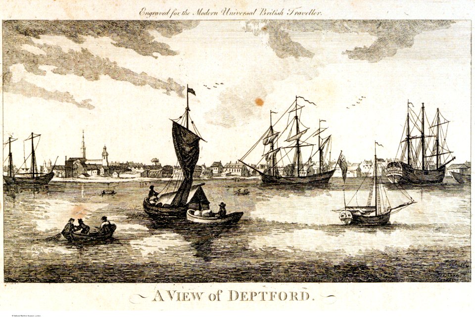 A View of Deptford. Engraved for Harrison's History of London RMG PU1047