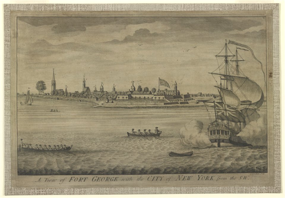 A view of Fort George with the City of New York from the SW - I. Carwitham, sculp. LCCN98507541