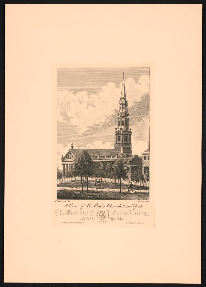 A view of St. Paul's church, New-York - I. Anderson del. ; Scoles sculp. ; re-engraved on copper by Sidney L. Smith. LCCN2012648913
