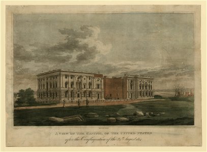 A view of the Capitol after the conflagration of the 24th August 1814 - G. Munger del. ; W. Strickland sculp. LCCN2006692267
