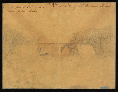 A view of the Cohoes or Great Fall of the Mohawk River taken from below LCCN2004662207
