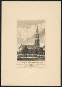 A view of St. Paul's church, New-York - I. Anderson del. ; Scoles sculp. ; re-engraved on copper by Sidney L. Smith. LCCN2012648913
