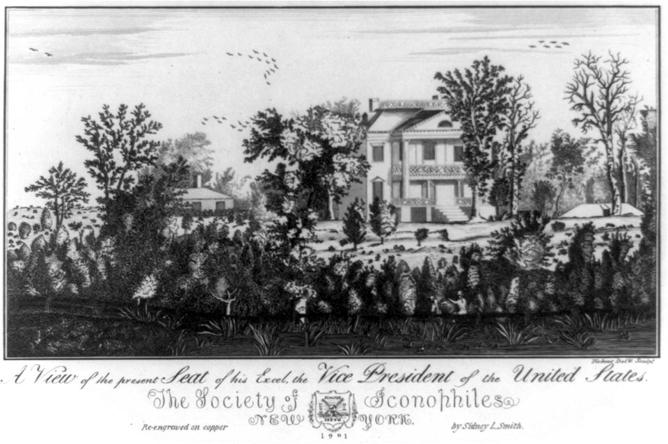 A view of the present seat of his Excel., the Vice President of the United States - Tiebout, del & sculpt. LCCN91483141