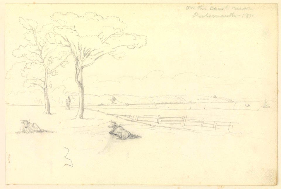 A view on the coast near Portsmouth, 1811 RMG PZ0900