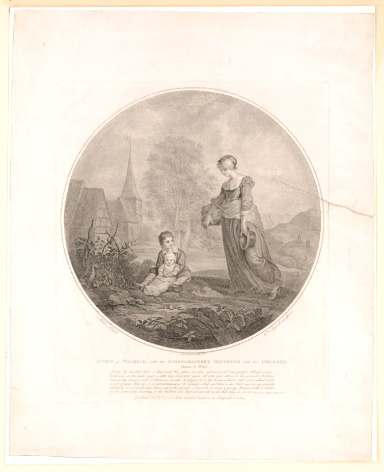 A view of Walheim, with the schoolmaster's daughter and her children LCCN2003674366