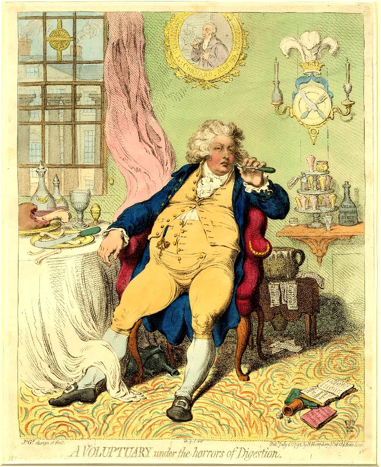 A voluptuary under the horrors of digestion (BM 1851,0901.618 1)