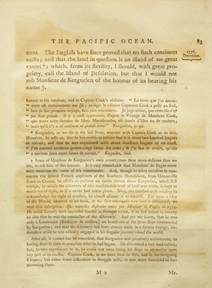 A voyage to the Pacific Ocean, undertaken, by the command of His Majesty, for making discoveries in the Northern Hemisphere (MU Wa 181 E7 (pp83))