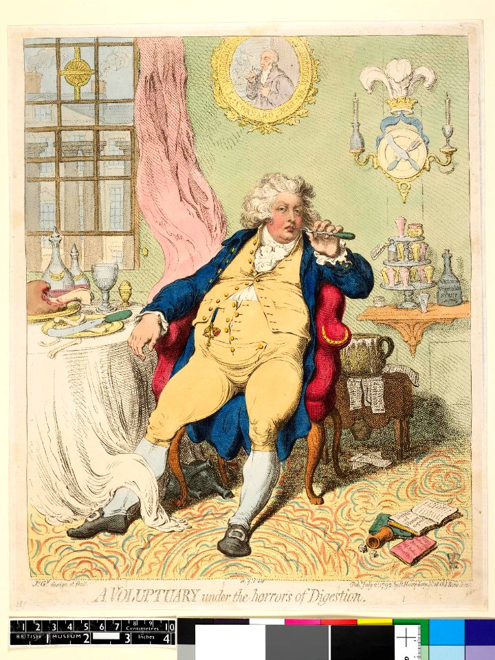 A voluptuary under the horrors of digestion (BM 1851,0901.618 2)