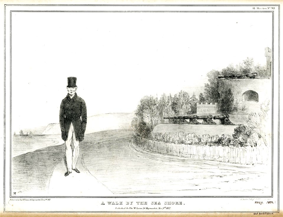 A walk by the sea shore. (BM 1868,0808.9448)
