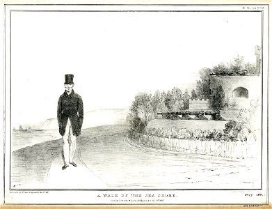 A walk by the sea shore. (BM 1868,0808.9448)