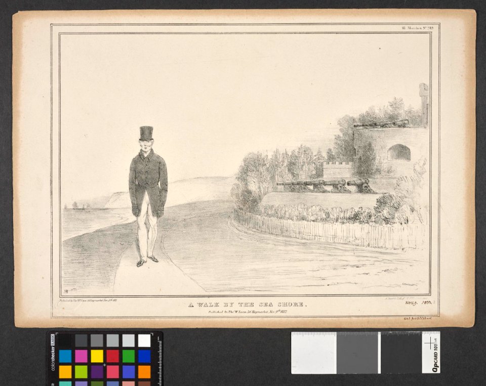 A walk by the sea shore. (BM 1868,0808.9448 1)