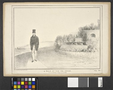A walk by the sea shore. (BM 1868,0808.9448 1)