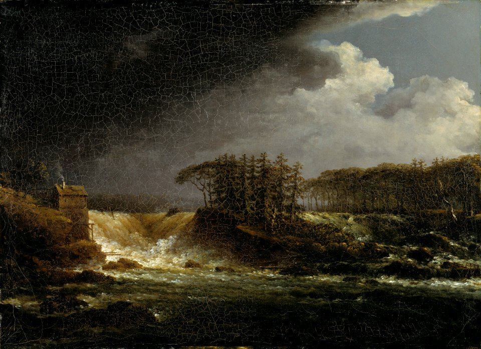 A Waterfall, Älvkarleby (Carl Johan Fahlcrantz) - Nationalmuseum - 21818