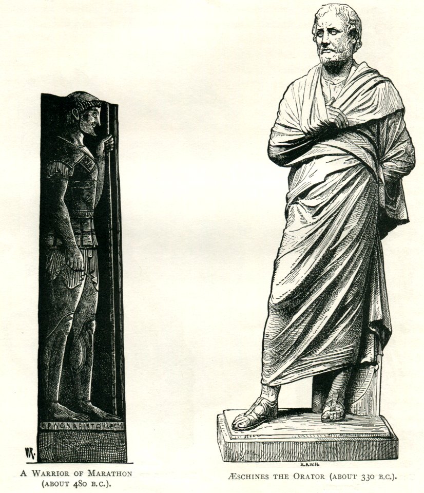 A warrior of Marathon (about 480 BC) Aeschines the Orator (about 330 BC) - Mahaffy John Pentland - 1890