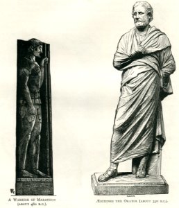 A warrior of Marathon (about 480 BC) Aeschines the Orator (about 330 BC) - Mahaffy John Pentland - 1890