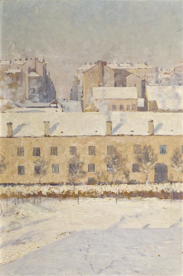 A Winter Scene. Motif from Southern Stockholm (Axel Lindman) - Nationalmuseum - 19947