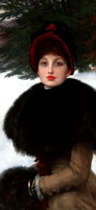 A Winter’s Walk (Promenade dans la neige) by James-Jacques-Joseph Tissot. Free illustration for personal and commercial use.