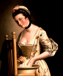 A Woman doing Laundry by Henry Robert Morland