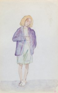 A Woman in a Purple Jacket P9875