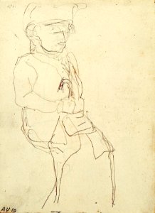 A Woman Sitting with Her Bag on Her Lap by Theo van Doesburg Centraal Museum AB4409