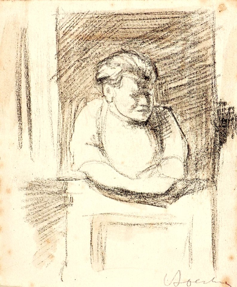 A Woman Leaning on a Dutch Door by Theo van Doesburg Centraal Museum AB4262