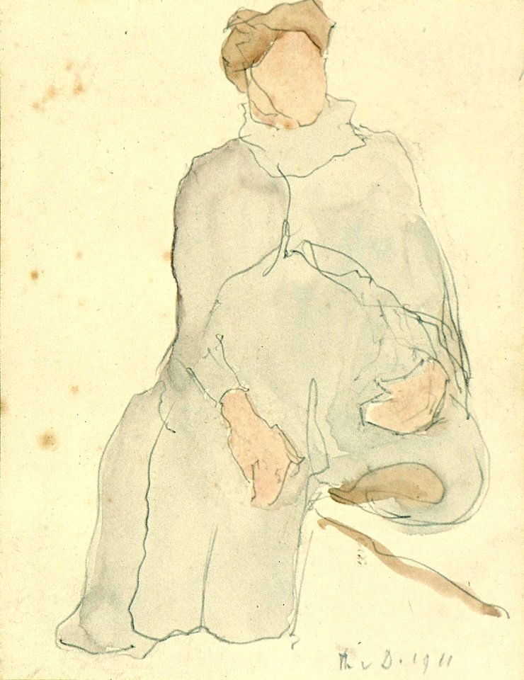 A Woman Sitting by Theo van Doesburg Centraal Museum AB4465